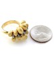 Nanis Transformista Pave Diamond Puffed Gold Ring in 18K Yellow Gold